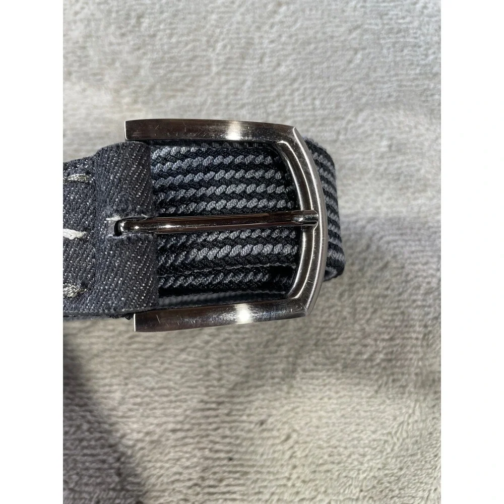 Cuater Belt Mens 40-44‎ Black Grey Woven Braided Performance Golf Casual